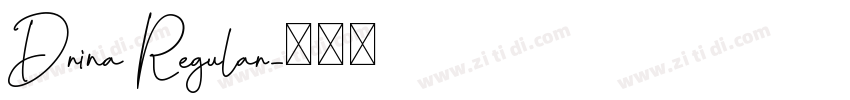 Drina Regular字体转换